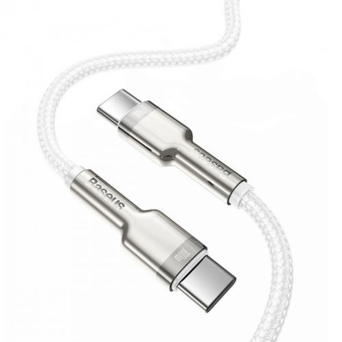 Baseus Type-C Type-C cable Cafule Series Metal Fast charge/data 100W (20V/5A) 1m White (CATJK-C02) DA373866-015