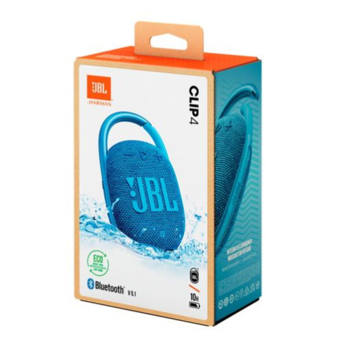 JBL CLIP 4 Bluetooth Wireless Speaker Eco Blue EU DB3130391-05