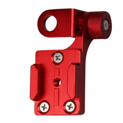 Miroir de rétroviseur de moto Support de support fixe en alliage d'aluminium CNC pour GoPro HERO4 / 3 + / 3, Xiaomi Xiaoyi, caméra SJCAM (rouge) SM006R3-07