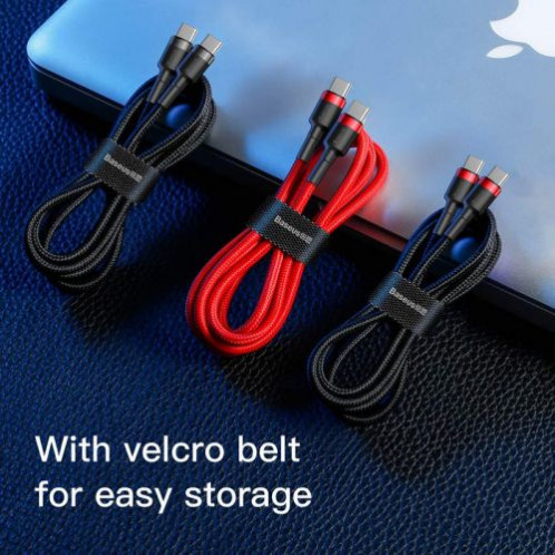 Baseus Type-C Type-C Cafule Cable PD 2.0, QC 3.0, 60W, 3A, 1m, Red (CATKLF-G09) DA212958-011