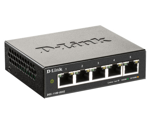 D-Link DGS-1100-05V2/E noir 5-Port Layer2 Gigabit Smart 158869-04