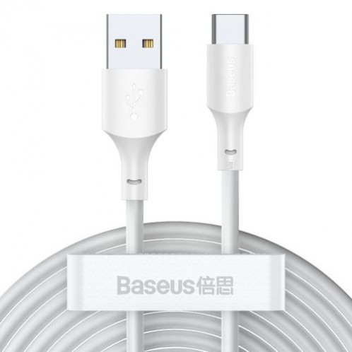 Baseus Type-C Simple Wisdom cable (2pcs/set) 5A 1.5m White (TZCATZJ-02) DA276656-019
