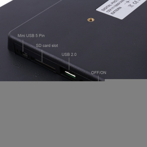 13.0 pouces Écran LED Cadre photo numérique avec support / télécommande, Allwinner, prise USB / carte SD entrée / OTG (noir) S1214B7-08