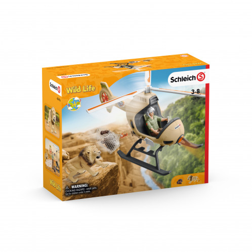 Schleich Animaux sauvages 42476 Hélicoptère sauvetage d'animaux 488273-034