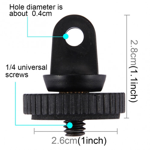 PULUZ Adaptateur à vis 1/4 pouces pour trépied pour appareils GoPro HERO5 / 4/3 + / 3/2/1, 5 mm Diamètre Vis, 3,3 cm Diamètre SPU2138-00
