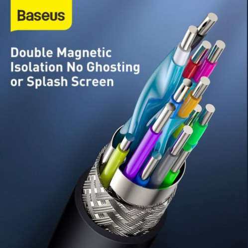 Baseus Video Cable High definition Series HDMI To HDMI 4K 60 Hz, 3D HDR, 18 Gbps, 1m Black (CAKGQ-A01) DA294635-018