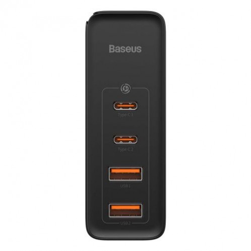 Baseus Travel Charger GaN2 Pro Quick wall charger C+C+U+U, PD 3.0, QC 4.0+, 100W EU Black (CCGAN2P-L01) DA3335982-019