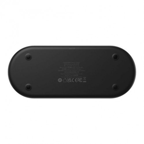 Baseus Wireless Charger Digital LED Display, Dual charging platform, with Type-C cable, 20W Black (WXSX010101) DA1599411-012