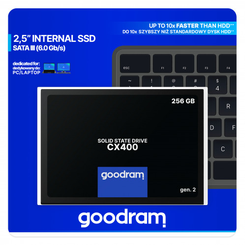 GOODRAM CX400 256GB G.2 SATA III SSDPR-CX400-256-G2 684497-08
