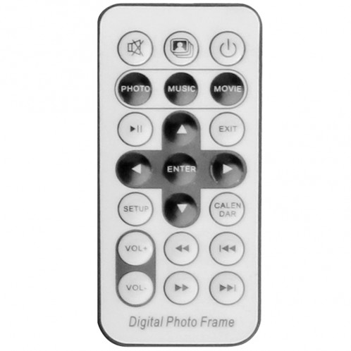 Écran LCD TFT de 12,1 pouces Cadre photo numérique multimédia avec lecteur de musique et de film / Fonction de télécommande, prise en charge de l'entrée USB / carte SD, haut-parleur stéréo intégré (noir) SPF0001-08