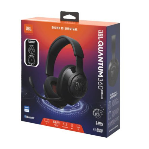 JBL Quantum 360 Headphone Wireless Gaming Headset with Microphone, Black EU DB5800786-03