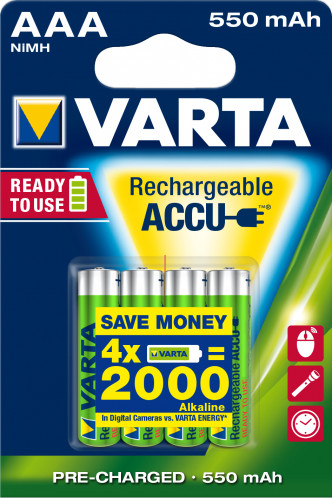1x4 Varta RECHARGE ACCU Power 550 mAH AAA Micro NiMH 682768-02