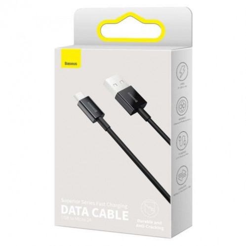 Baseus Micro USB Superior cable, fast charging cable 2A 1m Black (CAMYS-01) DA138520-09