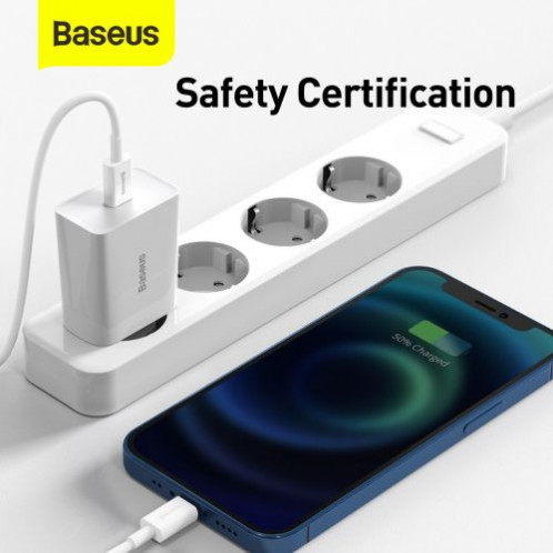 Baseus Travel Charger Speed Mini 1C Quick Charger 20W EU White (CCFS-SN02) DA582616-015