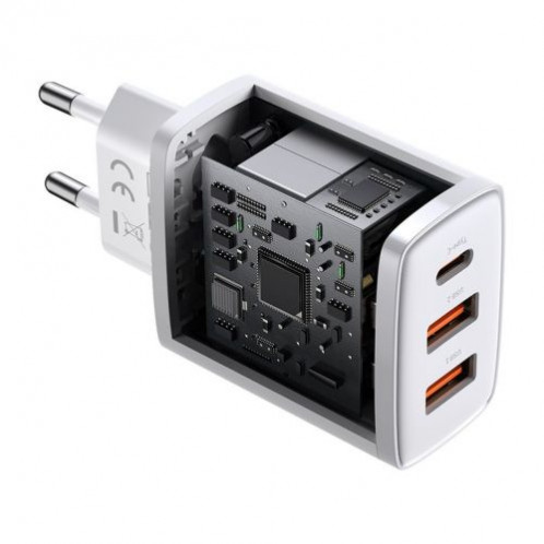 Baseus Travel Charger Compact Quick Charger U+U+C PD3.0, QC 3.0 30W EU White (CCXJ-E02) DA91562-015