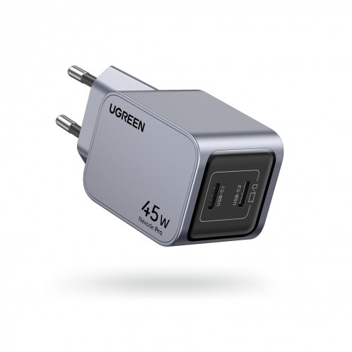 UGREEN Nexode Pro 45W Dual USB-C GaN Chargeur rapide EU gris 104983-04