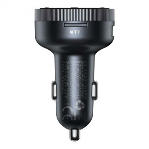 Baseus Car Charger Bluetooth FM Transmitter Enjoy Car with LED display Wireless U+U+3,5mm audio+TF MP3 Charger BT 5.0, 3.4A Black (CCLH-01) DA980938-019