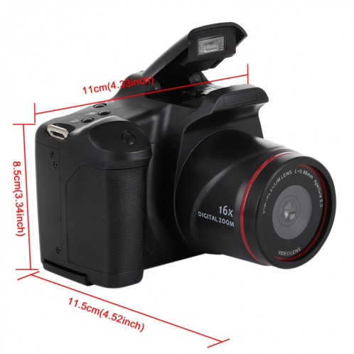 Appareil photo reflex numérique de 16,0 mégapixels HD, écran ACL de 2,4 pouces, enregistrement Full HD 720P, objectif infrarouge, EIS SH0608241-02