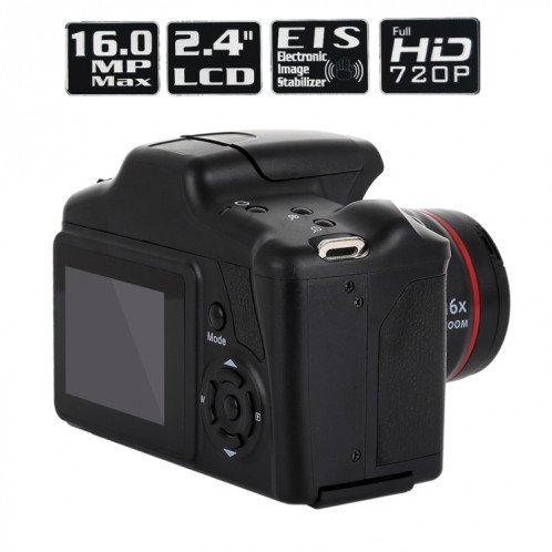 Appareil photo reflex numérique de 16,0 mégapixels HD, écran ACL de 2,4 pouces, enregistrement Full HD 720P, objectif infrarouge, EIS SH0608241-02