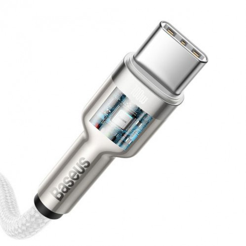 Baseus Type-C Type-C cable Cafule Series Metal Fast charge/data 100W (20V/5A) 1m White (CATJK-C02) DA373866-015