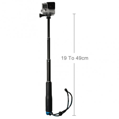 Monopied polaire extensible avec vis pour GoPro HERO4 / 3 + / 3/2, Longueur max.: 49cm (Bleu) SM268L1-08