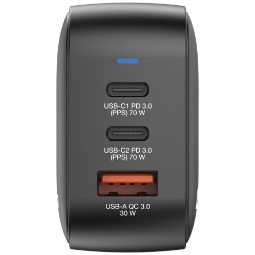 Verbatim Mini GaN Chargeur 70W 2xUSB-C PD, 1xUSB-A QC 3.0 32229 125934-09