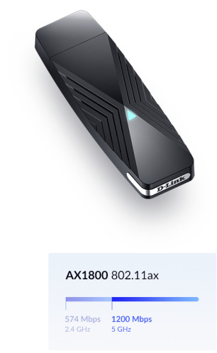 D-Link DWA-X1850 Adapt. AX1800 Wi-Fi 6 USB 158883-09