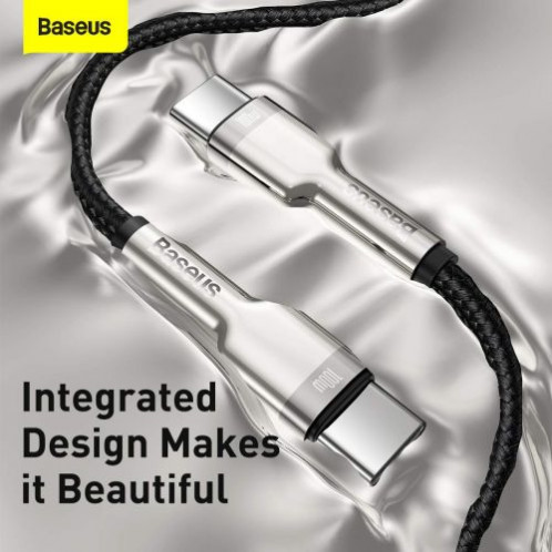 Baseus Type-C Type-C cable Cafule Series Metal Fast charge/data 100W (20V/5A) 2m Black (CATJK-D01) DA442698-011