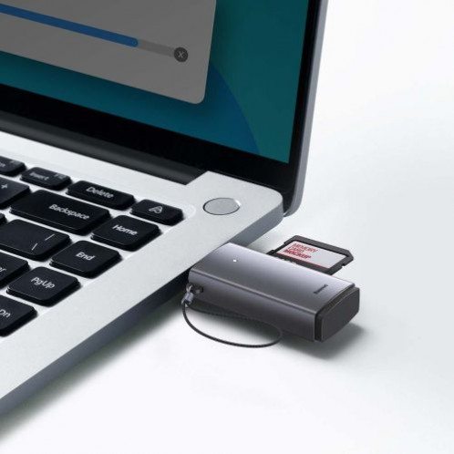 Baseus Card Reader Lite Series SD / TF to USB-A, Gray (WKQX060013) DA660409-011
