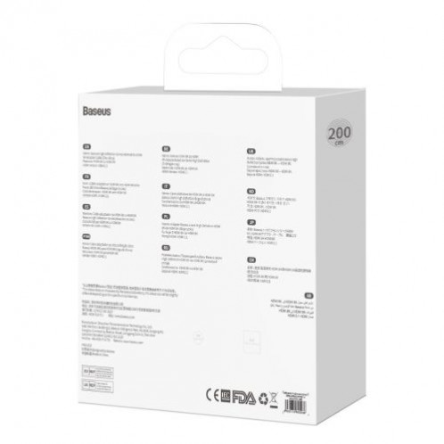 Baseus Video Cable High Definition Series HDMI2.1, HDMI 8K, 2.0 4K, 60 Hz, 1m, Black (WKGQ000001) DA851214-04
