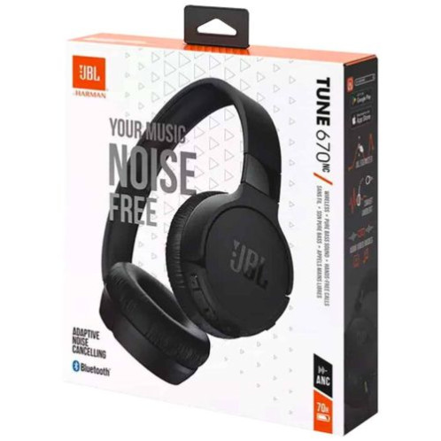 JBL Tune 670NC Bluetooth Wireless On-Ear Headphones Black EU DB4700396-03