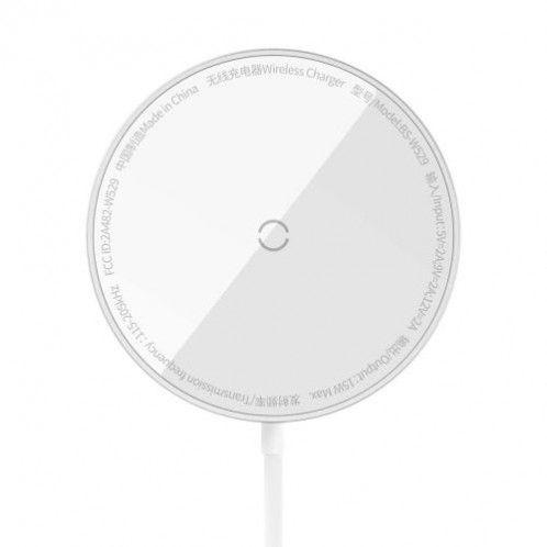 Baseus Wireless Charger Magnetic Simple Mini3, 15W Silver (CCJJ040012) DA1297121-09