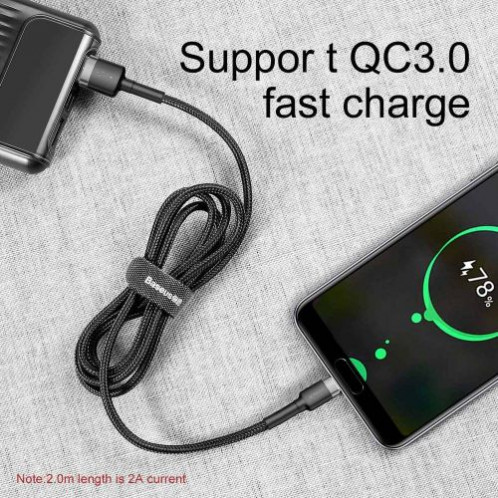 Baseus Type-C Cafule cable 2A, 3m Gray/Black (CATKLF-UG1) DA338609-016