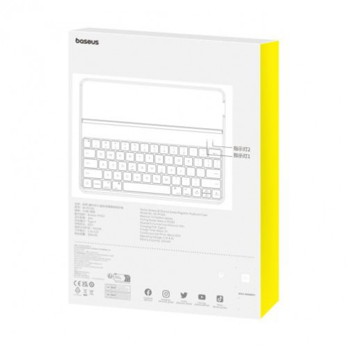 Baseus iPad Pro 12.9 (2019/2020/2021/2022) case Brilliance with BT 5.3 keyboard (QWERTY) and Type-C cable, Black (P40112602111-04) DA5345691-04