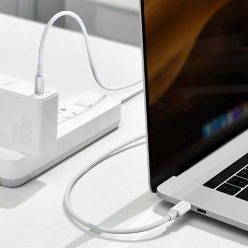 Baseus Type-C Type-C Superior cable Quick Charge / Power Delivery / FCP 100W 5A 20V 2m white (CATYS-C02) DA370770-020