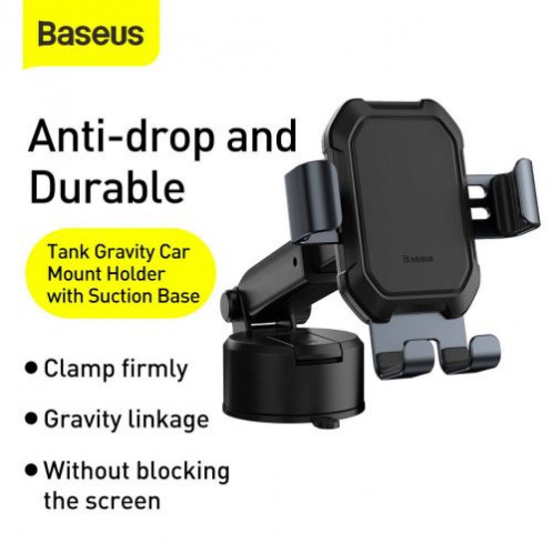 Baseus Car Mount Tank Gravity Phone holder with suction base Tarnish Black (SUYL-TK01) DA866177-018