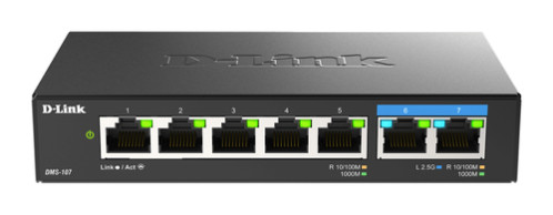 D-Link DMS-107/E Multi-Gigabit Unmanaged Switch 209738-07
