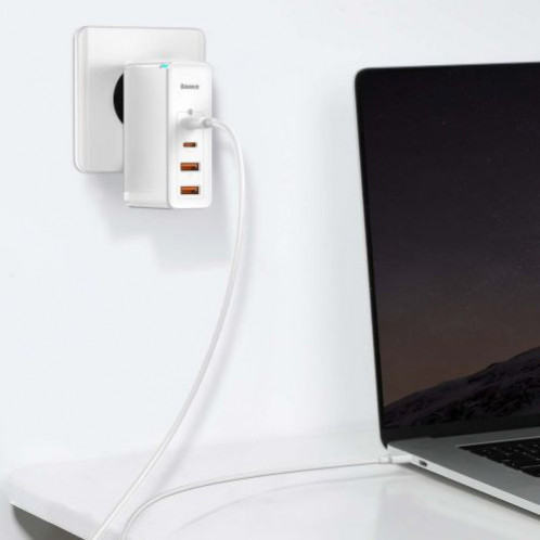 Baseus Travel Charger GaN2 Pro Quick wall charger C+C+U+U, PD 3.0, QC 4.0+, 100W EU White (CCGAN2P-L02) DA3450450-019