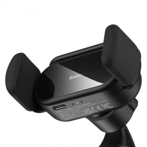 Baseus Car Mount Steel Cannon Pro Solar Electric phone holder fits from 5.4 to 6.7 inch, Black (SUGP010001) DA1152704-012