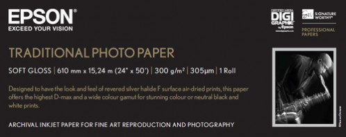 Epson Traditional papier photo 61 cm x 15 m, 330 g S 045055 290423-02
