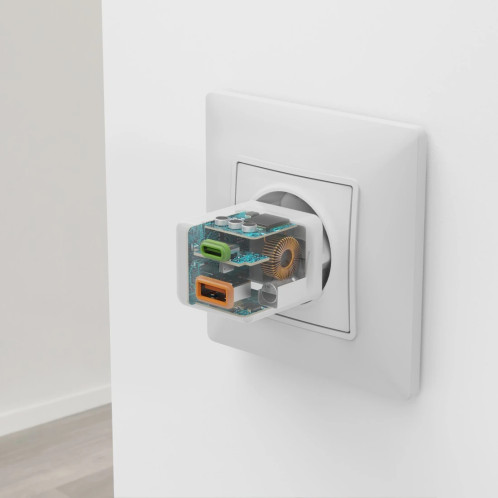 Hama Mini chargeur rapide PD 30W 1xUSB-C/1xUSB-A blanc 201992 140900-018