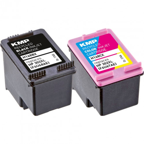 KMP H168VX pack promo BK/Color Compat. avec HP F6T68AE/F6U67AE 586322-03