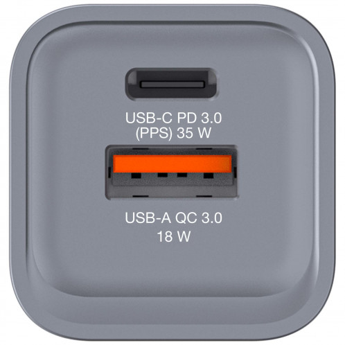 Verbatim GNC-35 GaN Chargeur 34W 1xUSB-C PD, 1xUSB-A QC 3.0 32200 871782-010