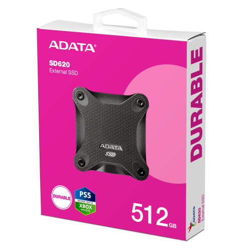 ADATA Externe SSD SD620 512GB Durable noir R/W 520/460 160689-07