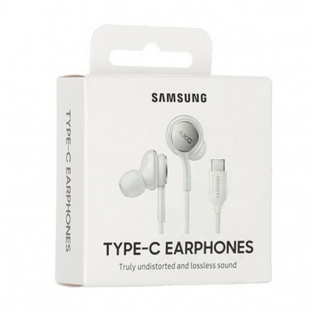 Samsung EO-IC100BWE Écouteur AKG Intra Auriculaire Connecteur Type C, Blanc, Télécommande (Emballage Original) 270062-018