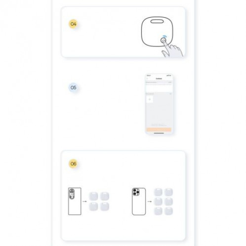 Baseus Home Intelligent T2 Pro Keychain Wireless Key and Other Object Finder BT 5.0 White (FMTP000002) DA707782-024
