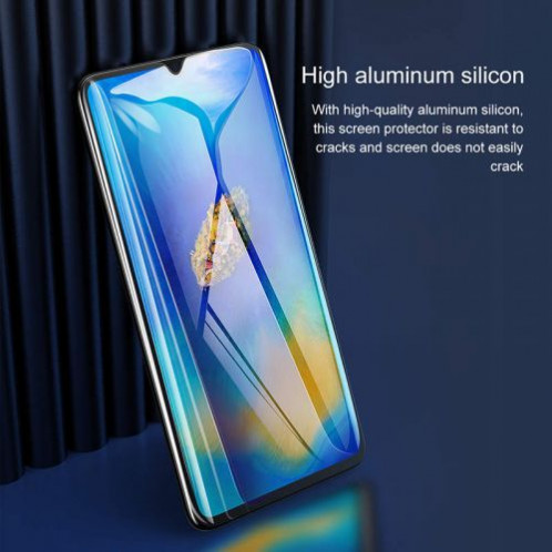 Baseus Huawei Mate 20 0.3 mm All-screen Arc-surface Anti-Bluelight T-Glass Black (SGHWMATE20-KB01) DA01780-09