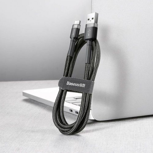 Baseus Type-C Cafule cable 2A, 3m Gray/Black (CATKLF-UG1) DA338609-016