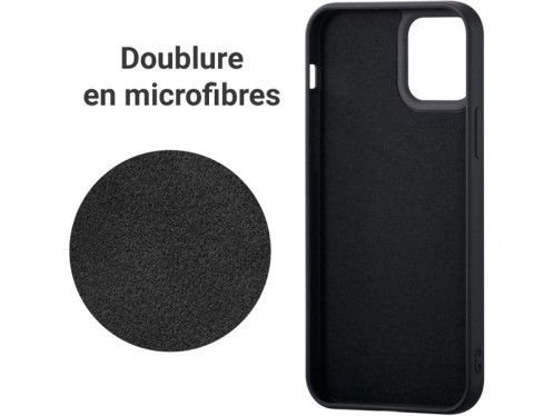 Novodio Coque en silicone pour iPhone 14 Plus avec support ring Noir IPHNVO0003-02