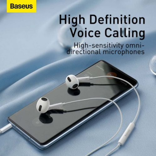 Baseus Earphone Encok H17 in-ear wired earphone with 3.5mm jack wired headphones White (NGCR020002) DA299923-016